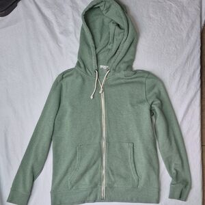 Threads 4 Thought Olive Green Zip-Up Sweater
